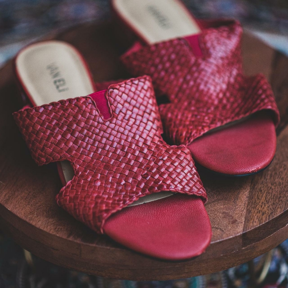 Vaneli Crimson Woven Sandal